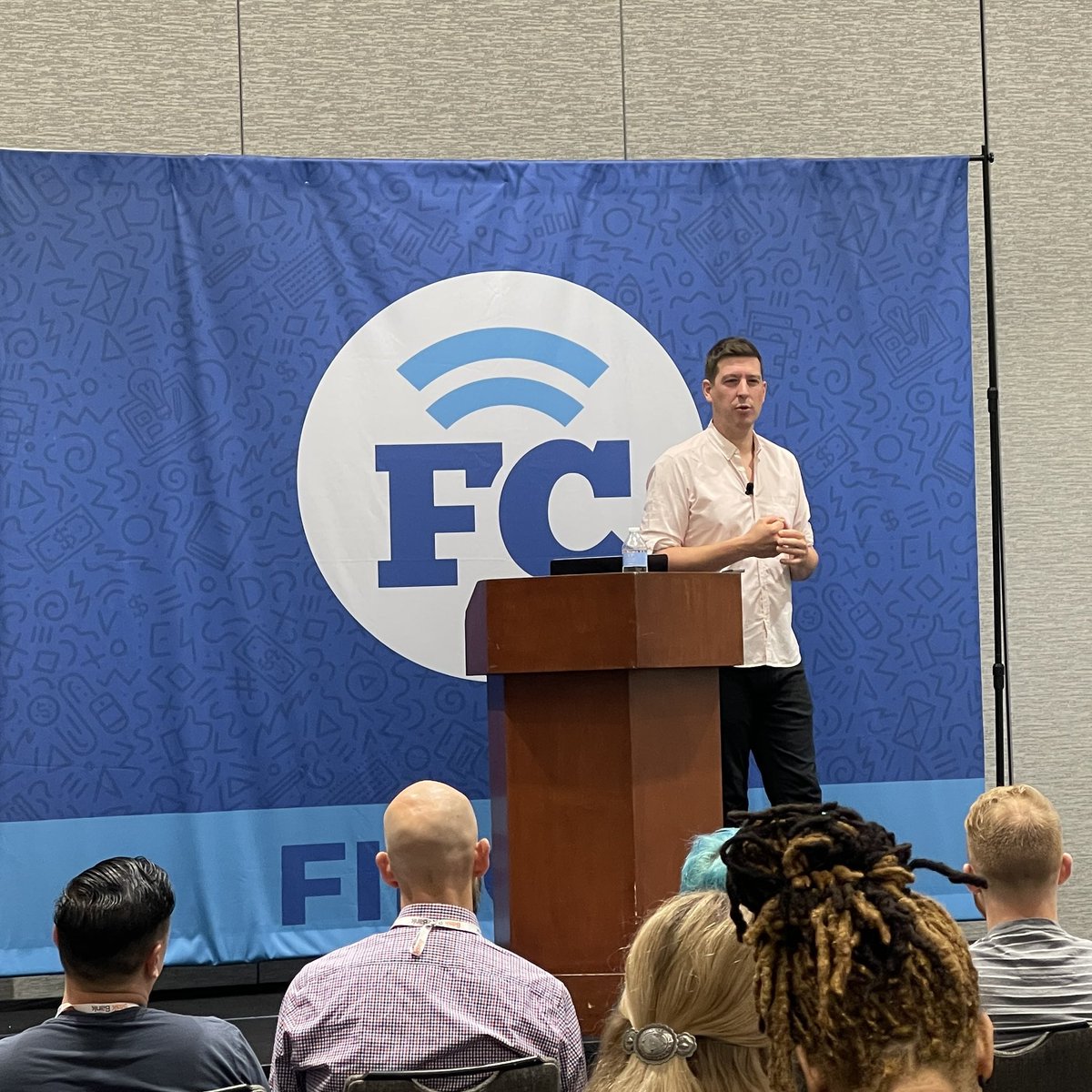 ChristinaAllDay's tweet image. Absolutely LOVED @hutchins talk on #podcast growth at @FinCon today. #fincon #fincon22