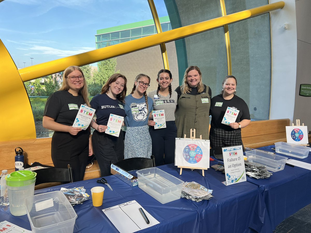DrPangansclass's tweet photo. Come on over to #STEMday @TCMIndy from 10-3. These @ButlerCOE students are ready for fun and the engineering design process! https://t.co/2boao0N3gs