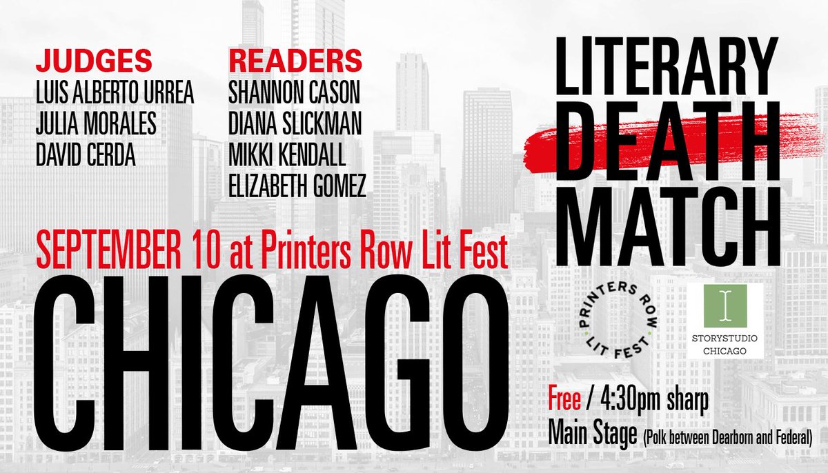 Chicago! This afternoon, we’re going to get WILD <a href="/PrintersRowFest/">Printers Row Lit Fest</a> with <a href="/StoryStudio/">StoryStudio Chicago</a>. And it’s FREE.

See you at 4:30pm!