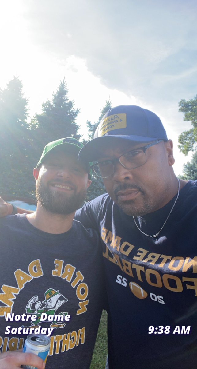TheOGc1's tweet photo. ~1st gameday for the Lil’Bro @J_Rooooo 🍀🍀🍀🍀🍀🍀🍀 #HomeOpener #GoIrishGo https://t.co/OiwnuzVILY