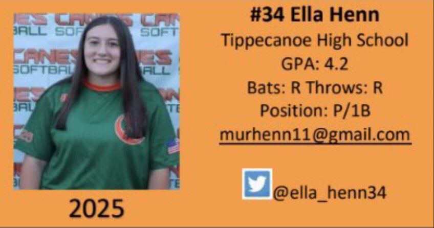 Congrats <a href="/ella_henn34/">Ella Henn</a> on your commitment to the Canes 06 travel team! Go do big things! #TIPPSB #HardWorkBigResults #tipppride #ExpectToWin