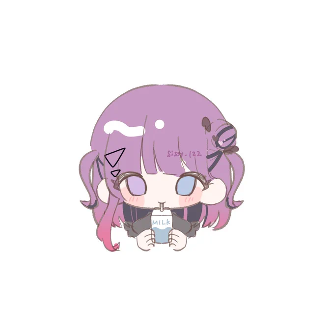 落書きだけどかわいく描けたからツイートする 