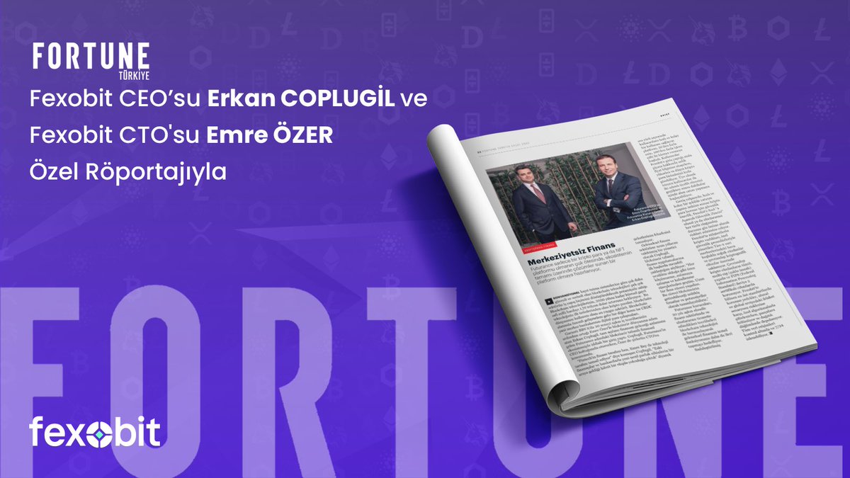 fexobit's tweet photo. CEO'muz Erkan Coplugil ve CTO'muz Emre Özer'in merkeziyetsiz finansa dair de��erlendirmelerini paylaştığı röportajı Fortune Türkiye'nin Eylül sayısında yayınlandı!

#Fex #Fexobit #Kripto #Kriptopara #crypto https://t.co/6AM03cMhiv