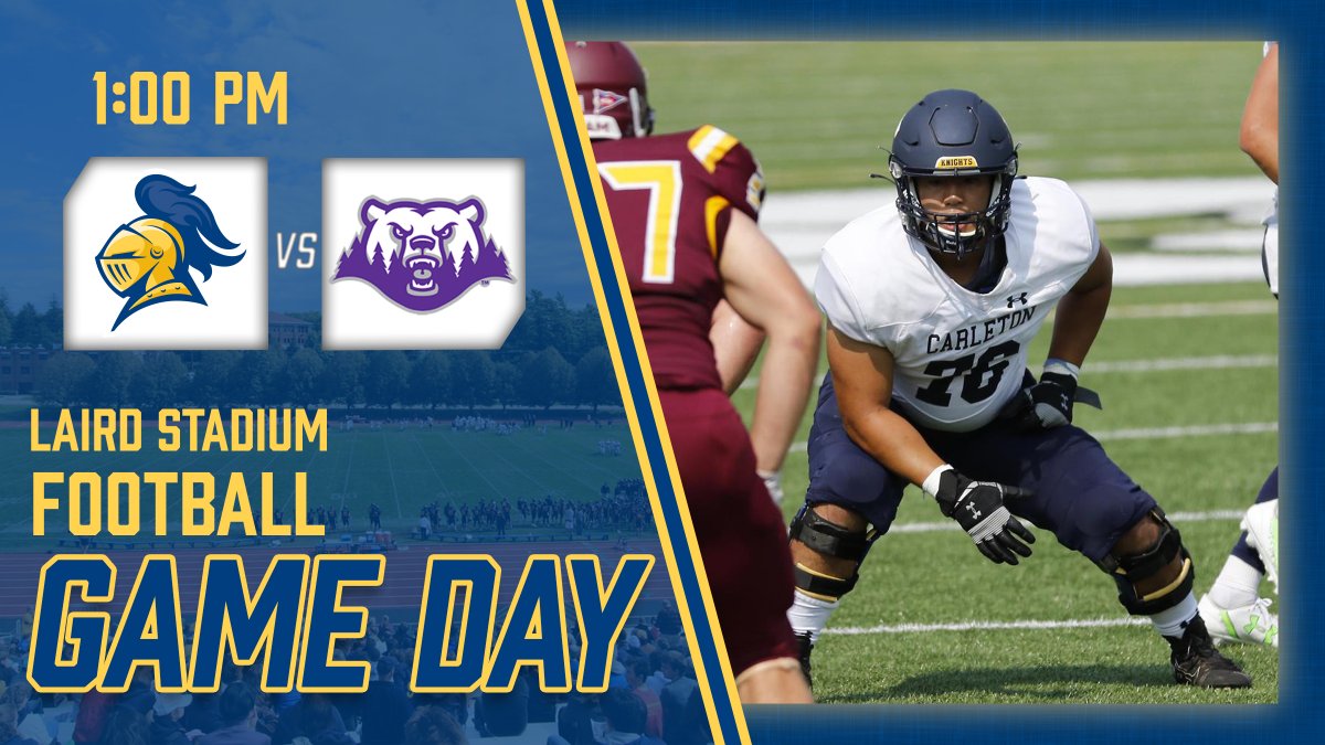 It's the season opener for @CarletonFB, so come down to Laird Stadium at 1PM and cheer on the Knights as they host Crown College. Live Video/Stats: ow.ly/z8zl50KG588 #d3fb