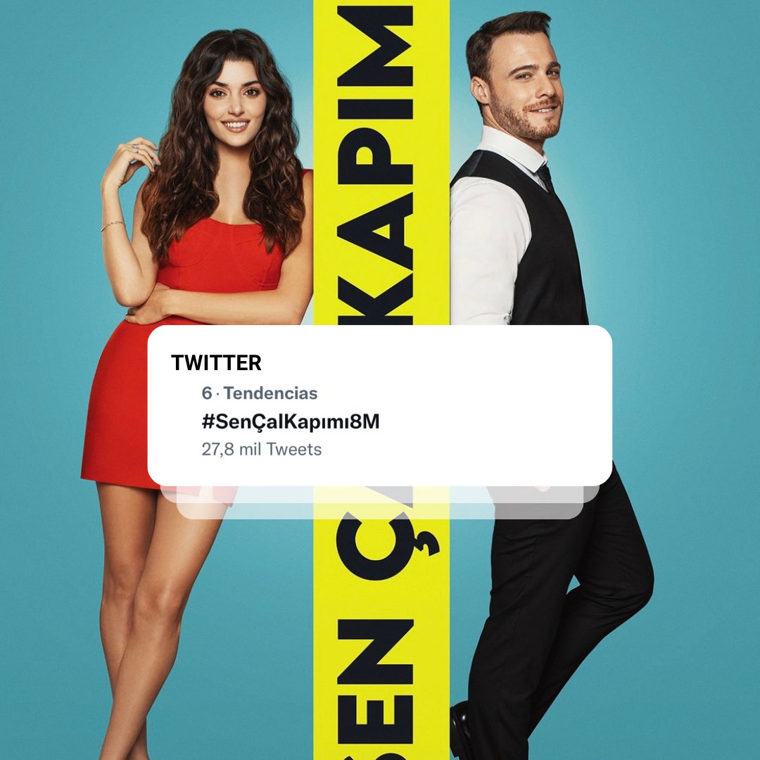TheBursinSpain's tweet photo. El hastag usado para celebrar el primer aniversario del final de SÇK, #SenÇalKapımı8M está en la lista de tendencias en España en la posición #6 con 27.8mil tweets. https://t.co/RizzH7hWsk