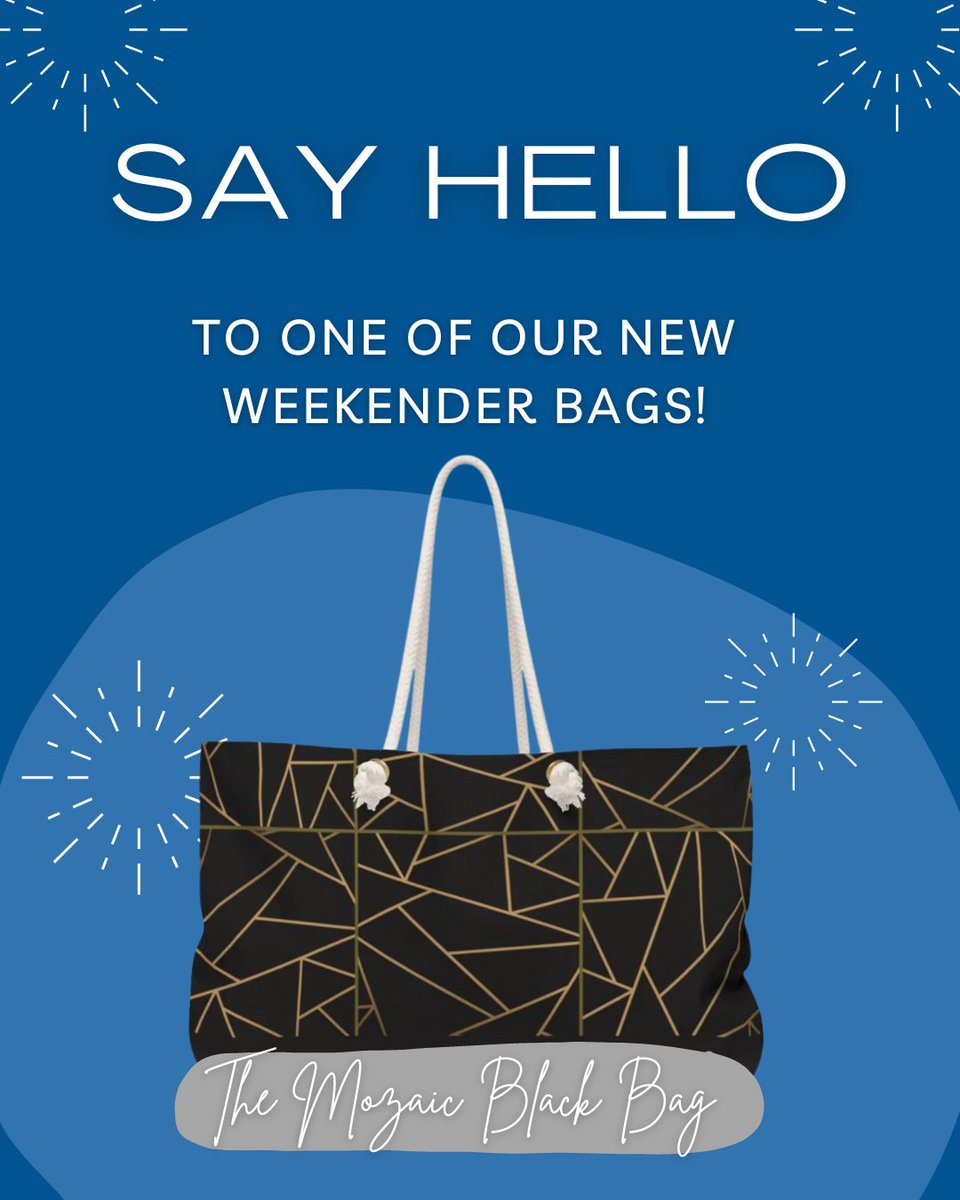 youareaceo's tweet photo. Say "Hello Gorgeous", to the Mosaic Black Weekender Bag! 👋👋👋
Styled for the everyday professional in you.😃👩💼
👉 Visit us at https://t.co/hzKn3awbhI
#WeekenderBag #ShoulderBag #YouAreaCEO # Shopyaac #ProfessionalWoman #fashionbag #InspirationalBags https://t.co/mh53mYYwur