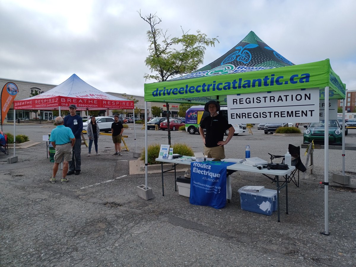 DrvElectricAtl's tweet photo. Come by the East Point Shopping Centre in #SaintJohn and talk to us about anything EVs and enter to win a draw basket!! #DriveElectricAtlantic https://t.co/hiEFotTQD3