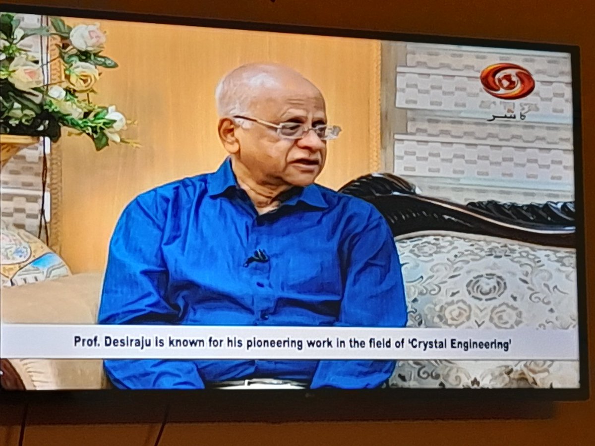 Gautam R. Desiraju🇮🇳 (@gautamdesiraju) on Twitter photo My interview by <a href="/DDKashirChannel/">DD Kashir दूरदर्शन कशीर</a> on #crystalengineering is going on right now. Channel 1989 on Tata Sky. My interview by <a href="/DDKashirChannel/">DD Kashir दूरदर्शन कशीर</a> on #crystalengineering is going on right now. Channel 1989 on Tata Sky.