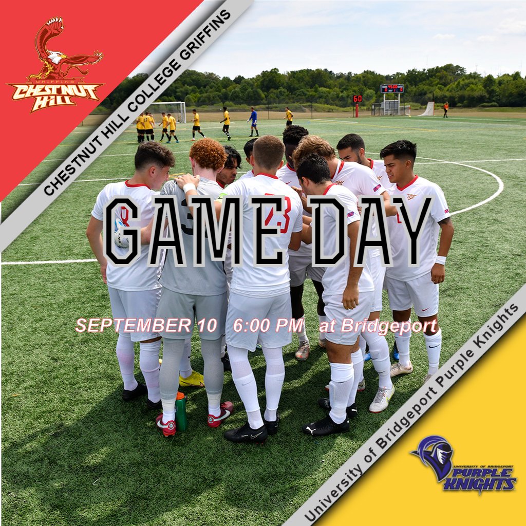 Chestnut Hill College Athletics (@chcathletics) on Twitter photo The GRIFFINS MEN'S SOCCER TEAM IS BACK IN ACTION!!
Chestnut Hill will travel to face The University of Bridgeport in Bridgeport, Conn. for a 6 p.m. kickoff
livestats/video: griffinathletics.com/coverage
#GriffinNation #GriffinPride #ScarletandGold
<a href="/Chestnuthill/">Chestnut Hill College</a> <a href="/CHCMSoccer/">Chestnut Hill Men’s Soccer</a> The GRIFFINS MEN'S SOCCER TEAM IS BACK IN ACTION!!
Chestnut Hill will travel to face The University of Bridgeport in Bridgeport, Conn. for a 6 p.m. kickoff
livestats/video: griffinathletics.com/coverage
#GriffinNation #GriffinPride #ScarletandGold
<a href="/Chestnuthill/">Chestnut Hill College</a> <a href="/CHCMSoccer/">Chestnut Hill Men’s Soccer</a>