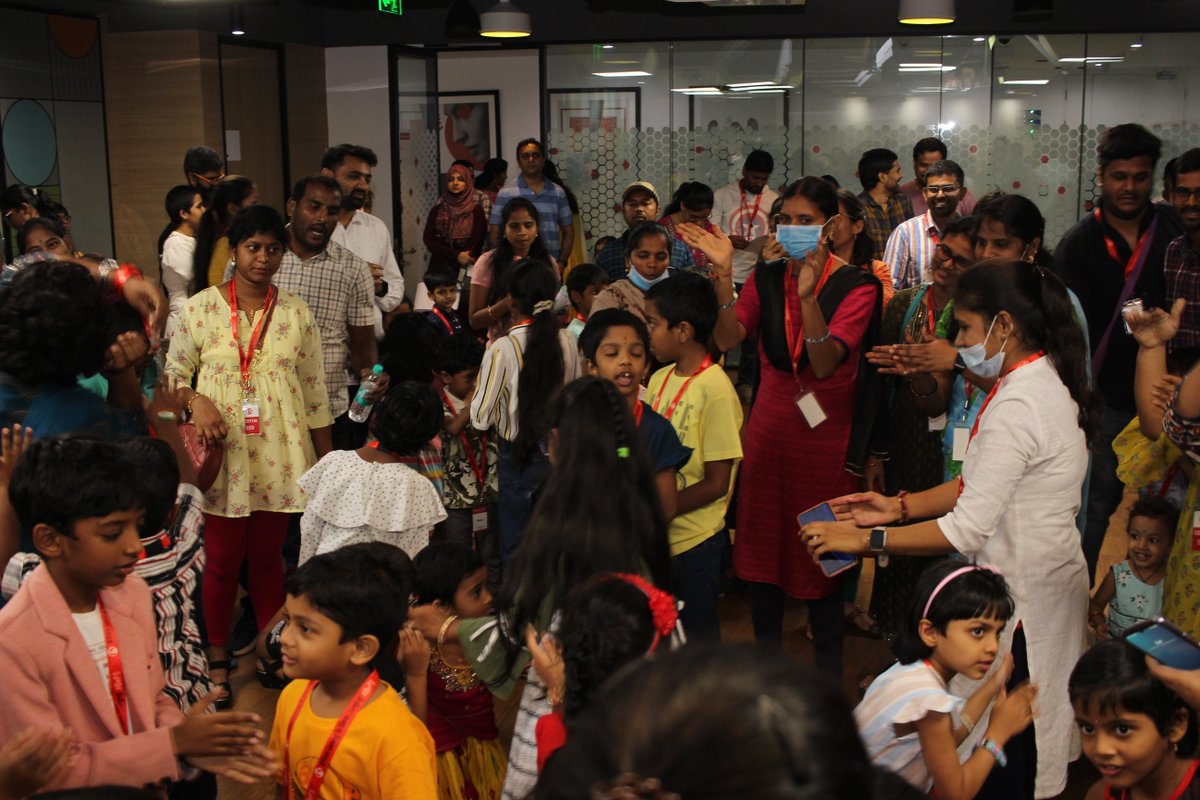 Balu35001403's tweet photo. @F5 Hyderabad “Bring Your Kid to Work day”. Kids playing and showing their creativity at parents workplace. #AForceFor #BeF5 https://t.co/SJtEC6lLqY