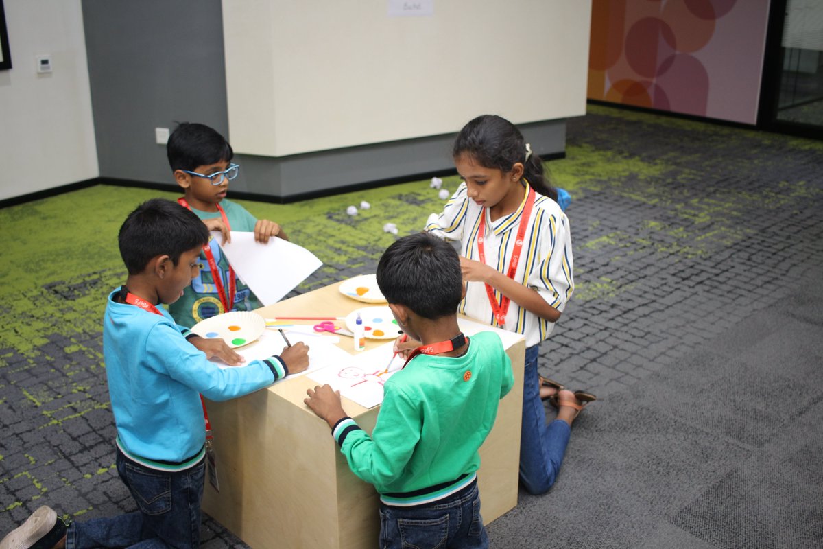Balu35001403's tweet photo. @F5 Hyderabad “Bring Your Kid to Work day”. Kids playing and showing their creativity at parents workplace. #AForceFor #BeF5 https://t.co/SJtEC6lLqY