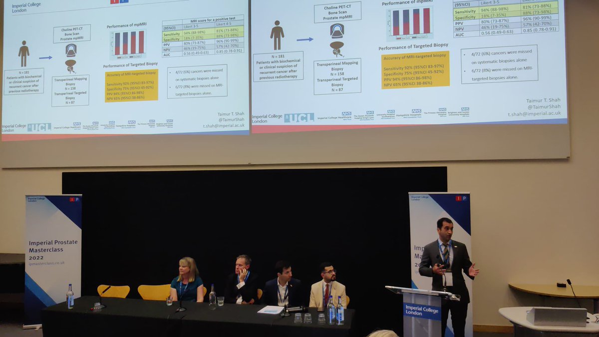 IP_London's tweet photo. Finally, it’s @imperialurology’s @TaimurShah arguing that ablation therapy is the way forward. With 84% pad-free at 12 months, functional outcomes are far superior to surgery #IPmasterclass22 https://t.co/fm6tp0z6uW