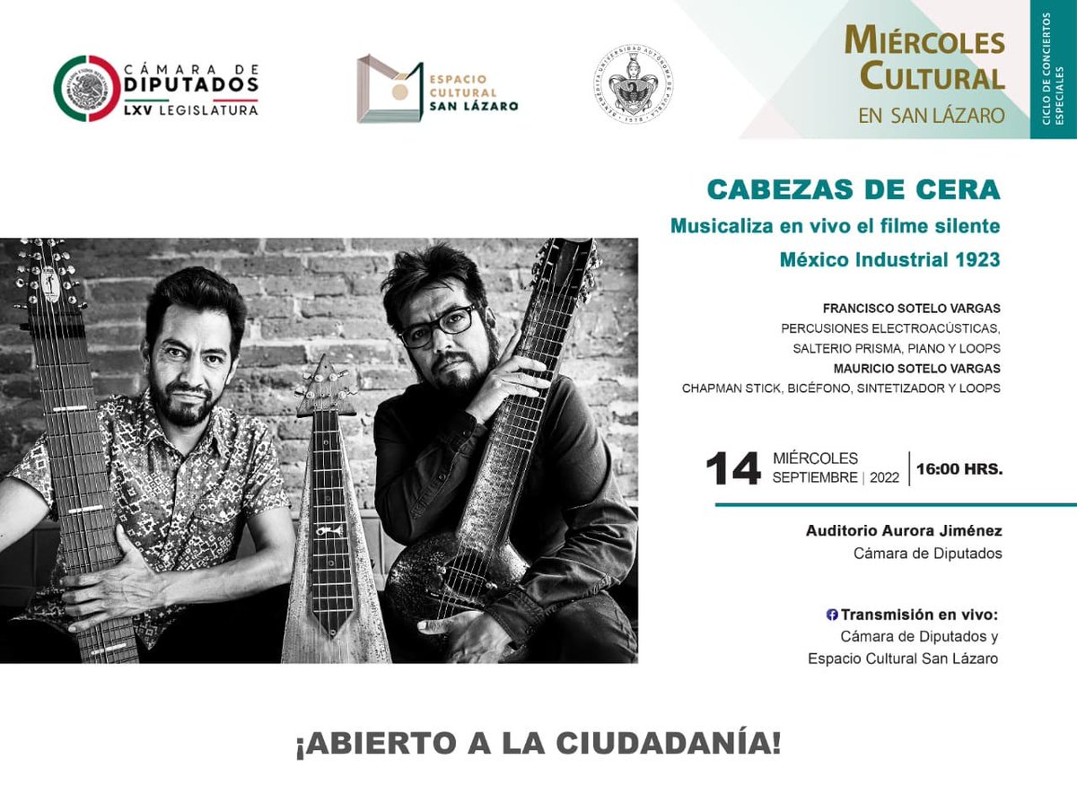 Porque siempre hay una nueva oportunidad para encontrarnos...

Entrada libre con previo registro en docs.google.com/forms/d/e/1FAI…
#camaradediputados #espacioculturalsanlazaro