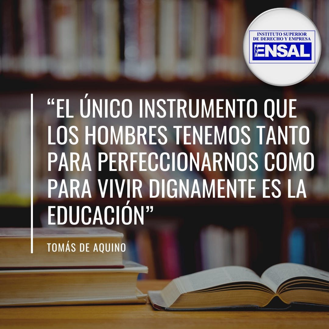 EnsalFormacion's tweet photo. "El único instrumento que los hombres tenemos tanto para perfeccionarnos como para vivir dignamente es la educación ✍️ Tomás de Aquino
➡️ C/ Azafranal, 17 entreplanta | Tel: 923 26 79 44 | info@ensal.es | https://t.co/r7BgxnIAqc 
#Formación #Oposiciones #Masters #MastersMBA #MBA https://t.co/TJhmiNNM7L