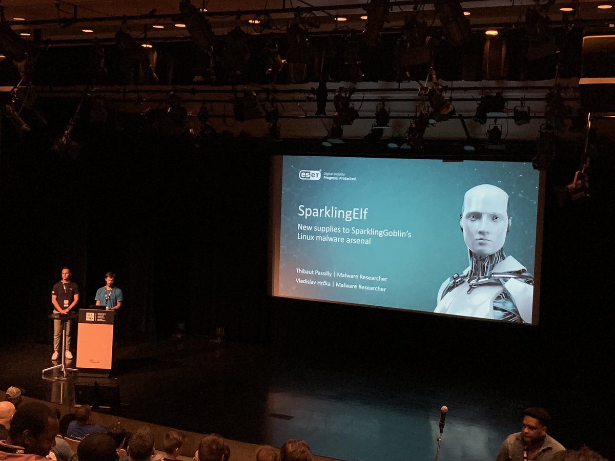 BSidesMontreal's tweet photo. @passil_t and @HrckaVladislav from @ESET talking about SparklingElf
#cybersecurity #bsides https://t.co/0MoqeQRdHr