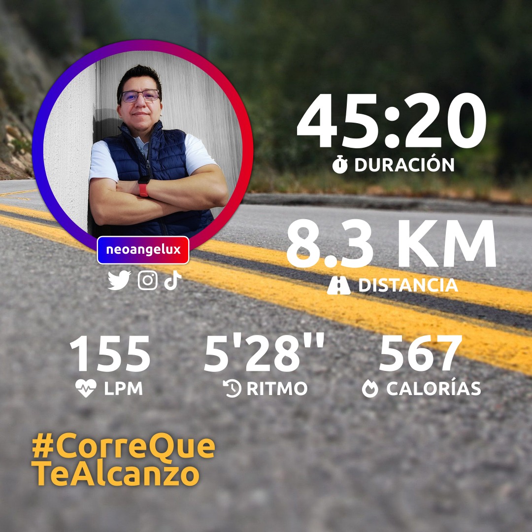 NeoAngelux's tweet photo. #CorreQueTeAlcanzo nada mal, nada mal 💪🏼
#MedioMaraton #Reto21K #EmtreRunners #SumandoKms https://t.co/Y9pZCISyxj