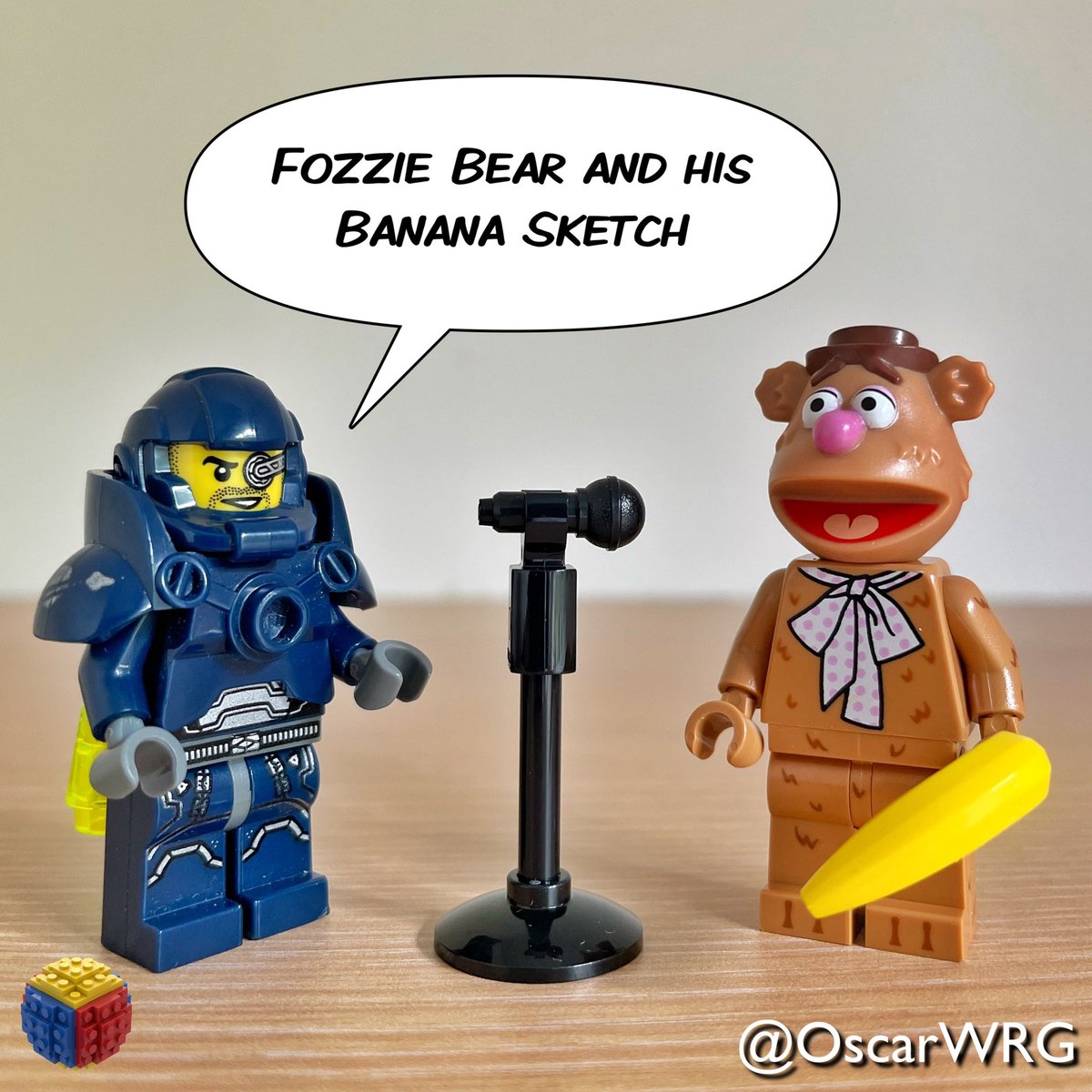 OscarWRG's tweet photo. #LEGO_Galaxy_Patrol #LEGO #CMF #TheMuppets #Muppets #Fozzie #FozzieBear #BananaSketch @TheMuppets @FozzieBear @LEGO_Group @DoSAinterntl https://t.co/EST1Oarbdy