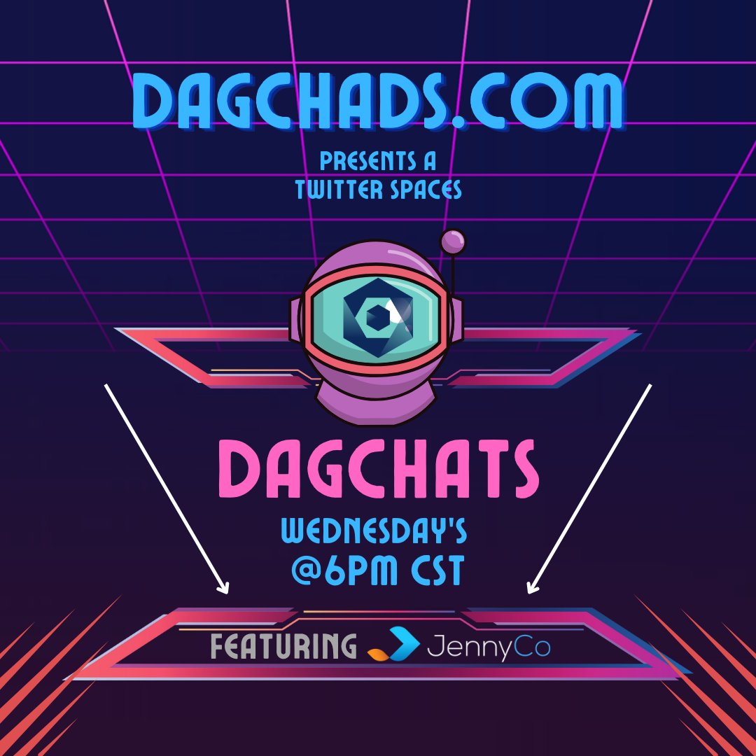 Looking forward to this Wednesday's Hypergraph Hour with @JennyCoInc 

Come join us that evening, as we talk to the founders @BigDataNova and Jenny Diggles. 

Dont forget to bring your questions to the DagChats TG group. 

And set a reminder for the spaces

#Healthcare $dag $jco https://t.co/SJI7yhRKlZ