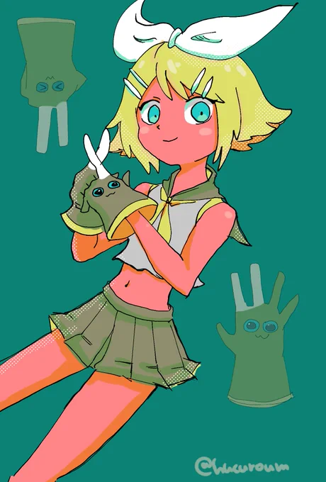 かわいいてぶくろ(しゃべる)#鏡音リン 