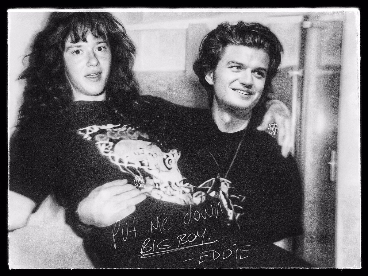 ⁣eddie munson &amp; steve harrington 1987⠀
( steddie stans... you deserved this. #steddie )