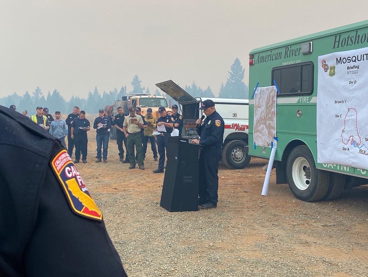 CALFIRENEU's tweet photo. #MosquitoFire 9.10.2022 am update: Vegetation Fire, El Dorado, Placer County, 
Oxbow Reservoir, 3 miles east of Foresthill
State/Federal DPA, FRA, Nevada-Yuba-Placer Unit, Amador-Eldorado Unit, Tahoe &amp; Eldorado National Forest
•    33754 acres brush and timber, 0% contained https://t.co/FkWYNpXvUf