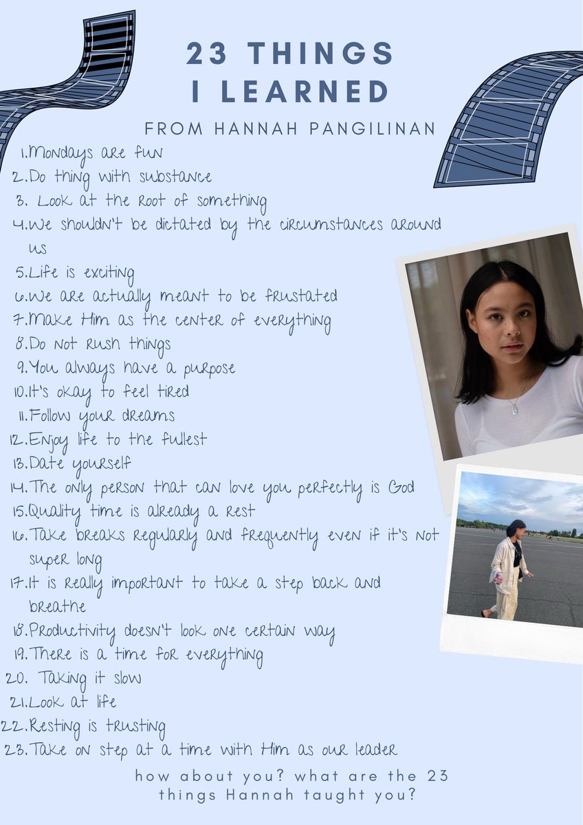 xclsvlyhannahp's tweet photo. let me share the 23 things I learned from our Hannah Kathleen

HAPPY HANNAH DAY 

#HannahChapterXXIII 
#HannahPangilinan | #oHannah https://t.co/7N5ech1Gdz