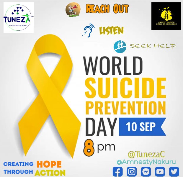 we welcome you to our Google Meet conversation today on World Suicide Prevention Day from 8pm EAT as we take on suicide prevention & the mental health issues of PWDs. 

join through: meet.google.com/zkq-trjp-iid?h…
❤️
#SuicidePreventionKe
#WSPD2022