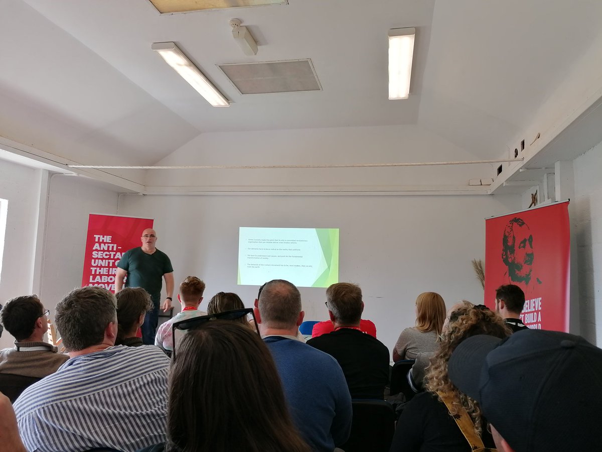 EFoxTU's tweet photo. Educate Agitate Organise. It's Eco-Socialism or extinction. Paul O'Connell @pmpoc speaking at @LeftBlocIreland Scoil Chois Claí https://t.co/bwwkP6BrTB