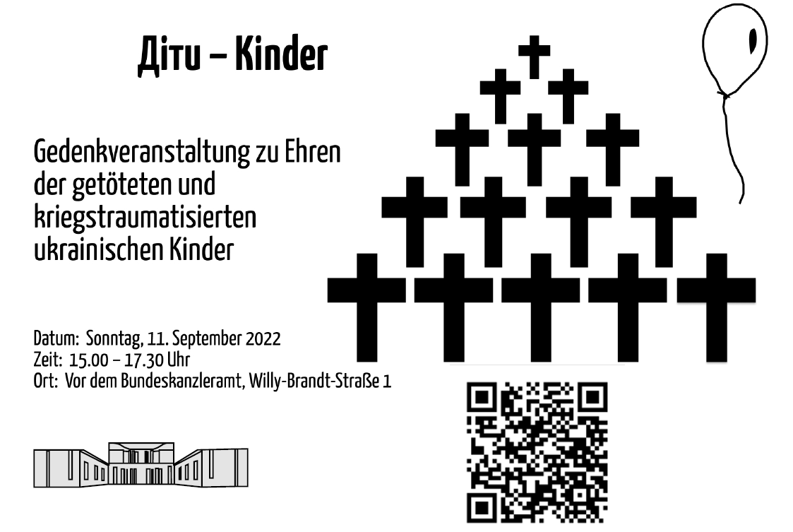 RKiesewetter's tweet photo. Gedenkveranstaltung zu Ehren der getöteten und kriegstraumatisierten ukrainischen Kinder am Sonntag, 11. September, 15:00 Uhr #UnKremlin #WomenforUkraine #StandWithUkraine 🇺🇦 https://t.co/cSjtQQL16P