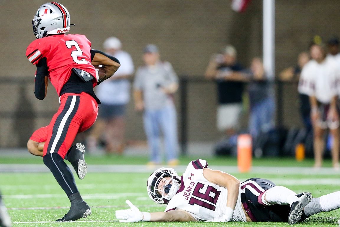 Union cruises over Jenks.