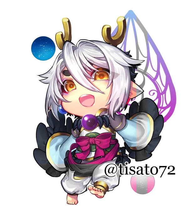 こんな感じのミニ絵を描く人です 