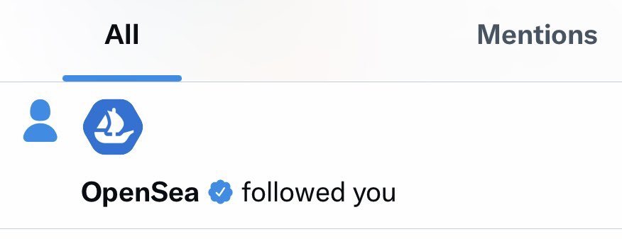 OpenSea followed me! 🤪
Thanks for the follow 😚 <a href="/opensea/">OpenSea</a> 🔥
#NFTs #NFTCommunity #WomenInNFTs #Web3