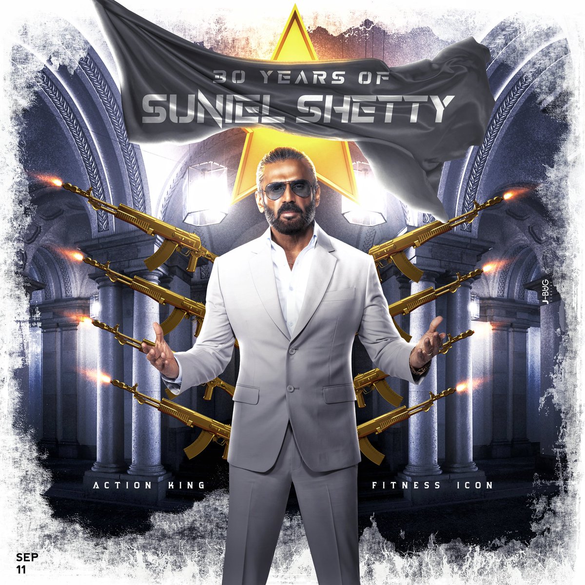 TeamKiccha's tweet image. Happy To Release The Common DP For @SunielVShetty Sir’s 30 Years Of Excellency 💯

30 YRS OF SUNIEL SHETTY

@KicchaSudeep #VikrantRona