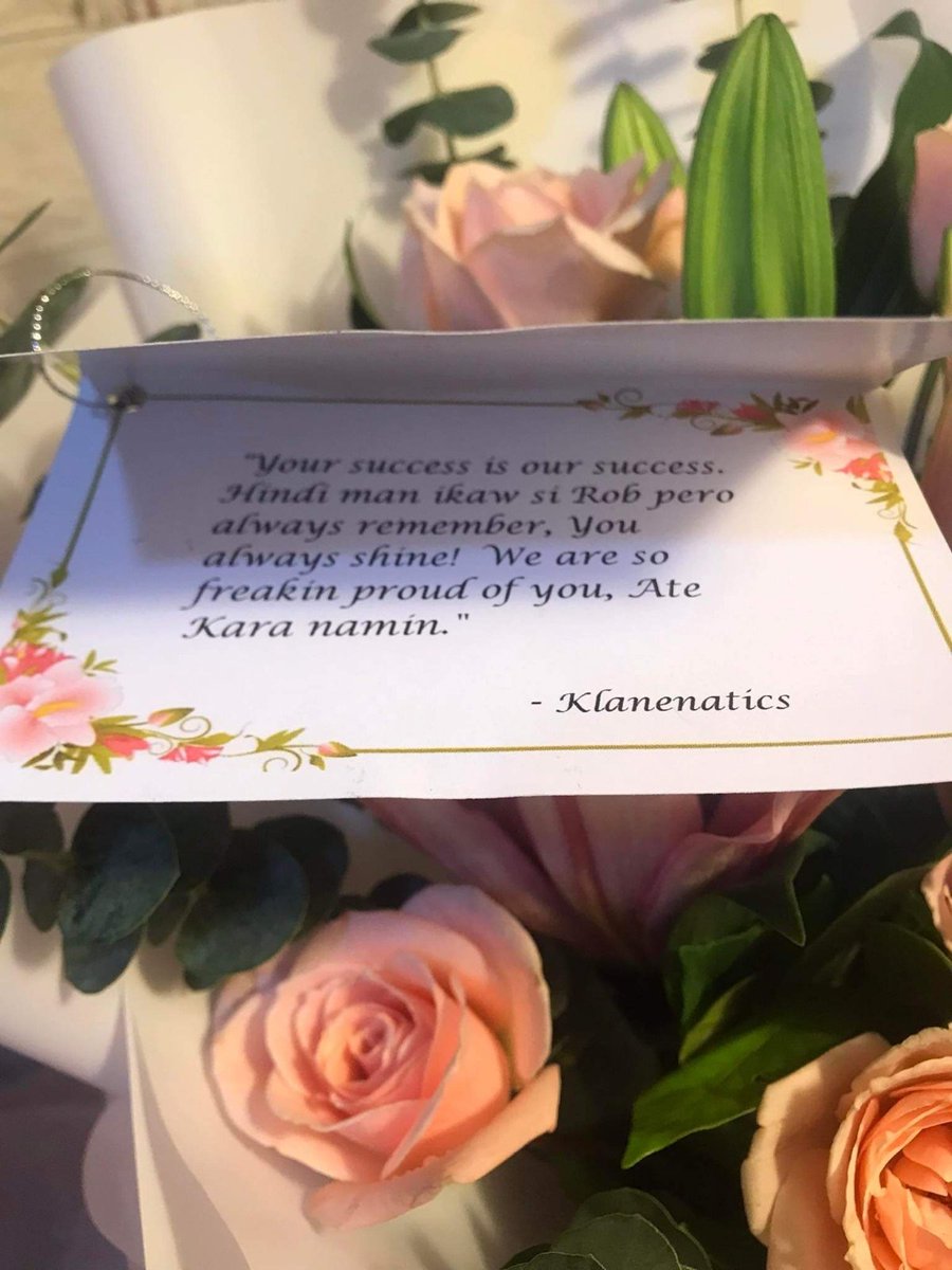 KlaneNaticsOFC's tweet photo. Flowers for our dearest @klanemusic! Congratulations on your successful event today, Klane!
#KlaneNatics | #KlaneZurbano https://t.co/0dYYlAxRzX