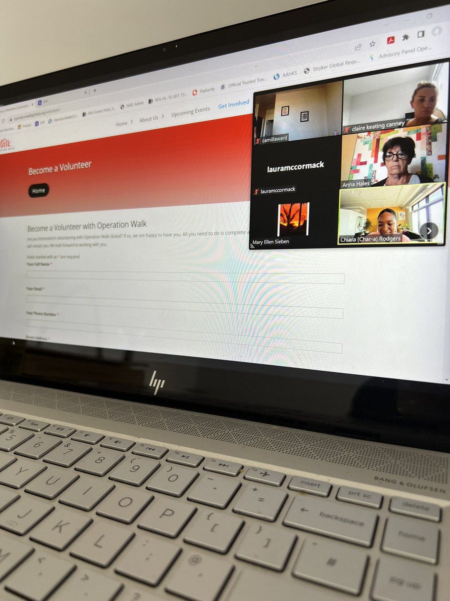 Great to catch up with colleagues in other op walk chapters today. Sharing some post COVID trip advice #teamworkmakesthedreamwork #operationwalk #watchthisspace