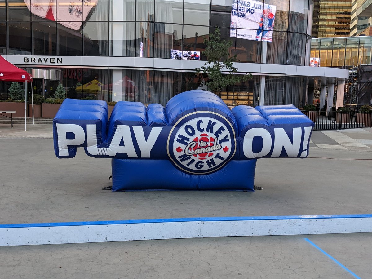 PlayOnEdmonton's tweet photo. #PlayonEdmonton!! IS BACK!!! Come check it out at @IceDistrict today!! #Playoncanada @PlayOnCanada https://t.co/vn6lBtE9rN