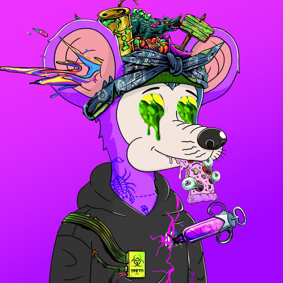 Uluscuturk's tweet photo. Infection is spreading. Infected Mob🧪 has Unique art I try to create something special for my all @InfectedMob and @MousInDaHous frens. It's ☣️Infected Mad Mous in da hous. #NFCYD
@keepitcrizzy @emploiceSOL @_theArchitech_ https://t.co/IFDoZnjXfP