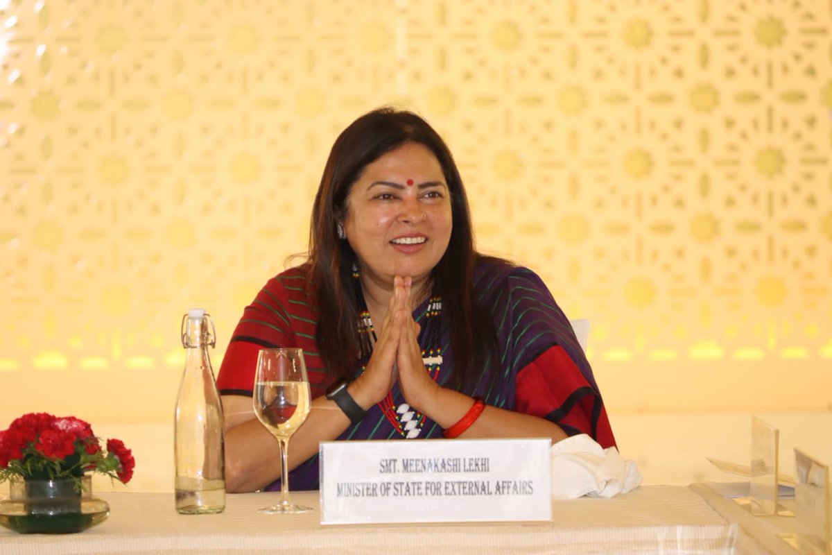 iccr_hq's tweet photo. #GenNextDemocracyNetwork Programme
Today, Hon'ble Minister of State for External Affairs & Culture, @M_Lekhi hosted a lunch in presence of DG, ICCR @ktuhinv for the delegates from #CostaRica #Greece #SouthKorea #Austria #Australia #Romania at Sushma Swaraj Bhavan, New Delhi. https://t.co/4jS4hF0kqR