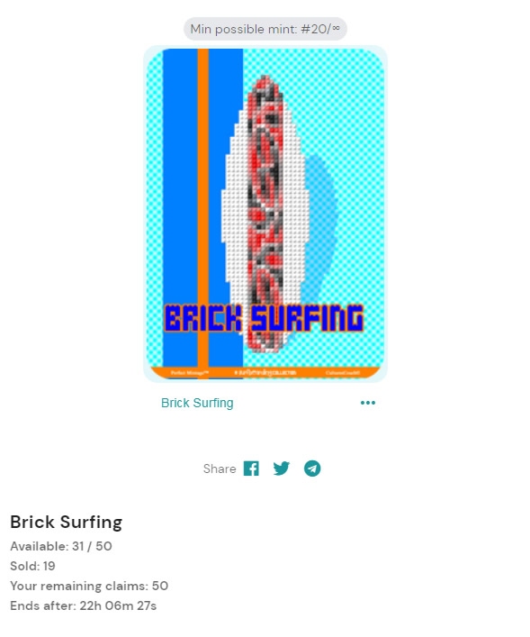 PerfectMintage's tweet photo. Hi #NFTCommunity & #Surfboarders
Thank you for your kind support😊😊😊❣️❣️❣️
These #BrickBoard #NFT is from our latest #Brick #Surfing #Collectible #NFTs, also under #Surfboarding.
Have you get one for yourself at https://t.co/9ZgWFsUtlp?
#NFTDrop #NFTArtist #brick #lego https://t.co/5voDnQ0Ubb