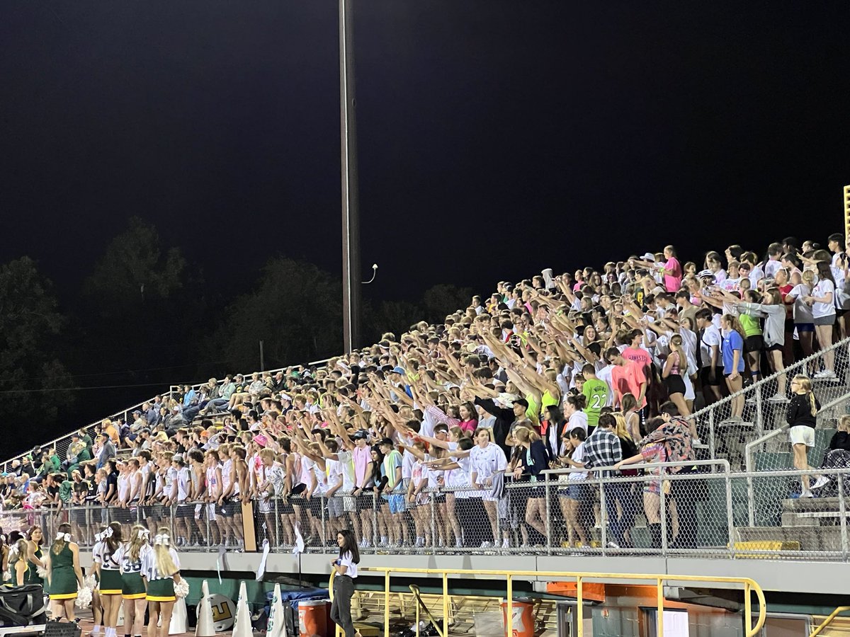 PIUSX_BBALL's tweet photo. Theo’s Army was ELECTRIC ⚡️ last night !! Congrats @LincolnPiusXFB on the win and Congrats to the Homecoming Royalty. #whereisTHEO⚡️ https://t.co/nteOmCd2tB