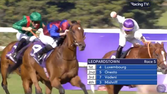 Congratulations to Luxembourg (#Camelot) and Ryan Moore a very game winner of the Irish Champion Stakes (Group 1) at Leopardstown @LeopardstownRC for Aidan O'Brien! 🏇🏆🇮🇪
Group double for Ryan! 🥇🥇
#winners #ryanmoore #Luxembourg #Leopardstown @IrishChampsWknd @SuzieMol