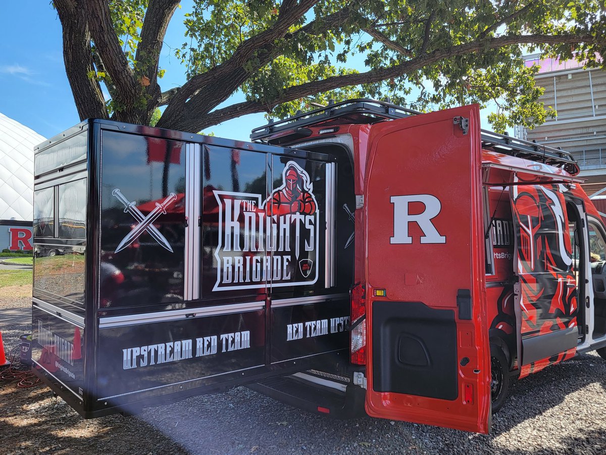 KnightsBrigade's tweet photo. It's heRe and its Real!

@KnightsBrigade tailgate vehicle! 👀 

Come see is and it!! 

#satuRday #gReenLot #Reveal https://t.co/h5e9JgeMTY