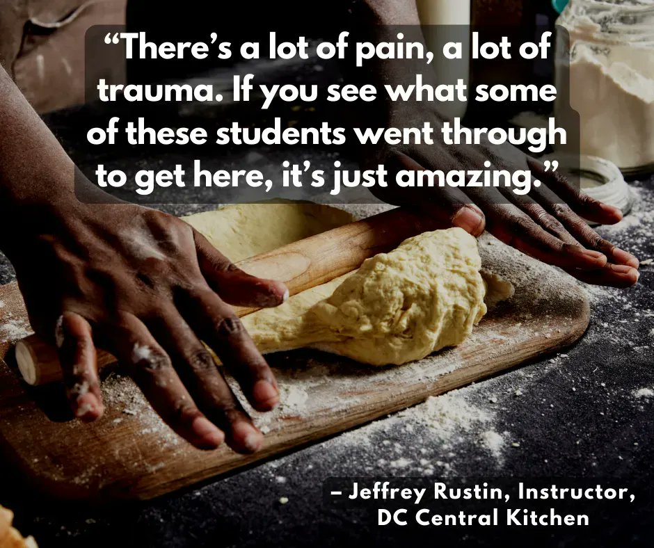 ANF1952's tweet image. “There’s a lot of pain, a lot of trauma. If you see what some of these students went through to get here, it’s just amazing.”

– Jeffrey Rustin, @dcck Instructor
#chefsforamerica #westonaprice #generationrestoration  

Read more at @dcck:
civileats.com/2022/08/24/pho…