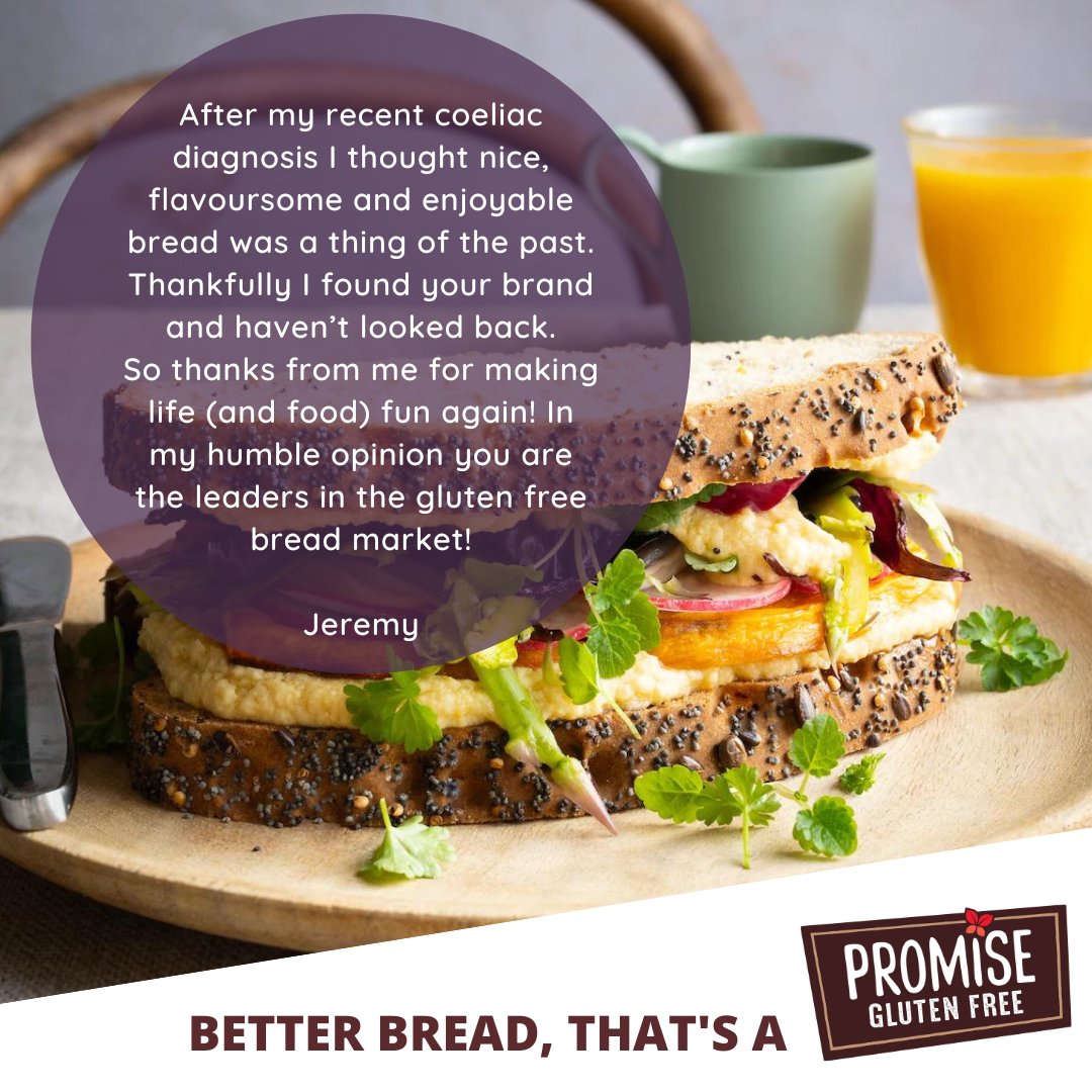 promiseglutenfr's tweet photo. Kind words from a very satisfied customer!

#promiseglutenfree #betterbreadthatsapromise #eatwelllivewell #nutritiousanddelicious #glutenfreebread #glutenfree #freefrom #glutenfreefood #wheatfree #dairyfree #celiac #coeliac #gfree #glutenfreeliving #glutenfreelife #nogluten https://t.co/krEeCIOxHu