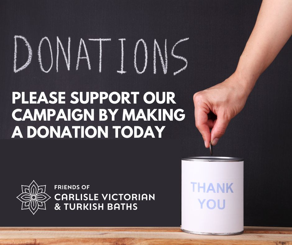 FriendsBaths's tweet photo. Help us save 1 of only 12 #TurkishBaths left in the UK. We're #fundraising to bring our #Vision for #Carlisle's historic baths to life. If you can, please #donate to help our #campaign➡️https://t.co/tEb4OuQGbH
#SaveCarlislesBaths #HeritageMatters #SundayShare #backthebaths https://t.co/QA7RjWyIUm