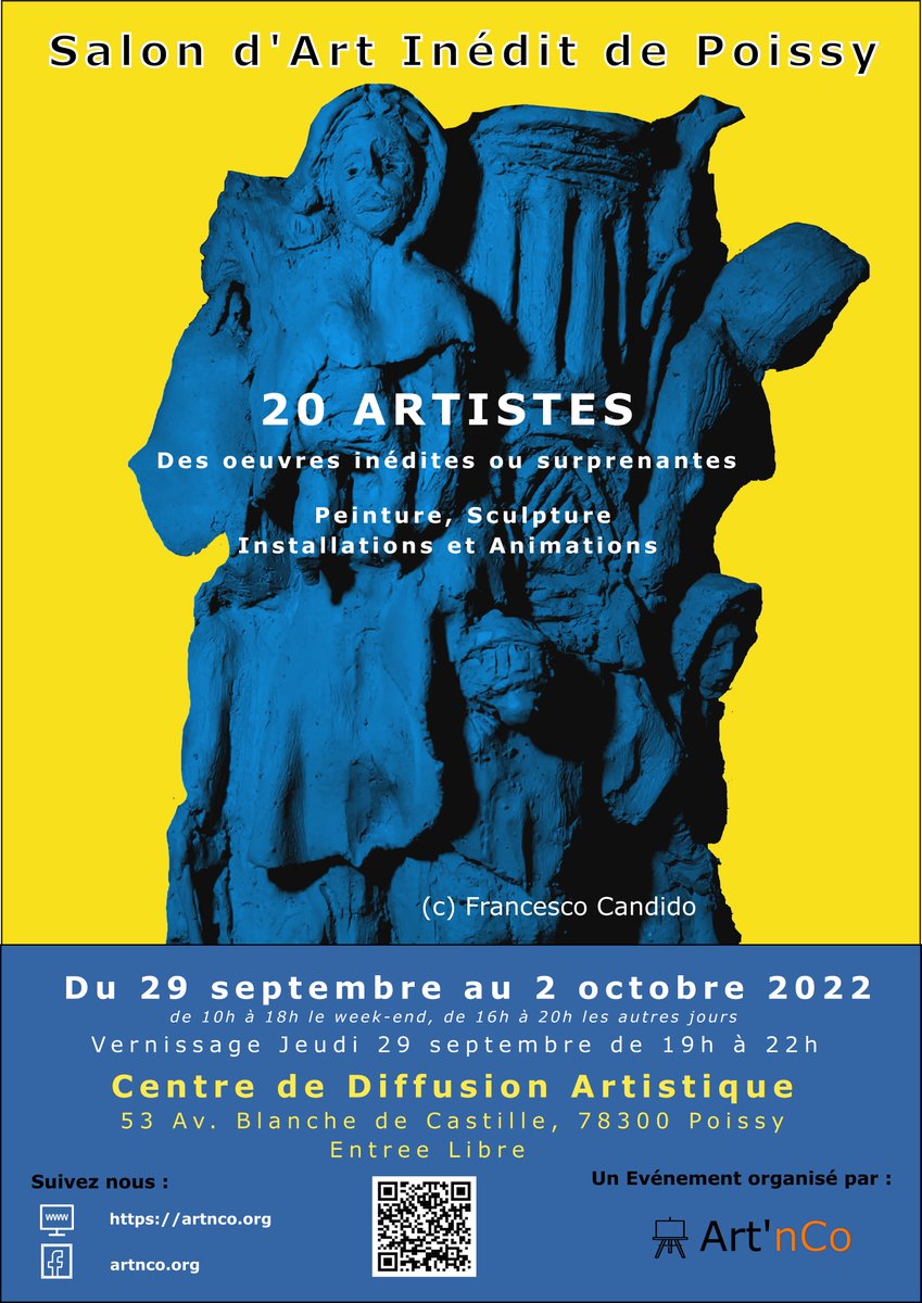 artnco_org's tweet photo. J-20 avant le Salon d'Art Inédit de #Poissy https://t.co/gEB8AGWbZu