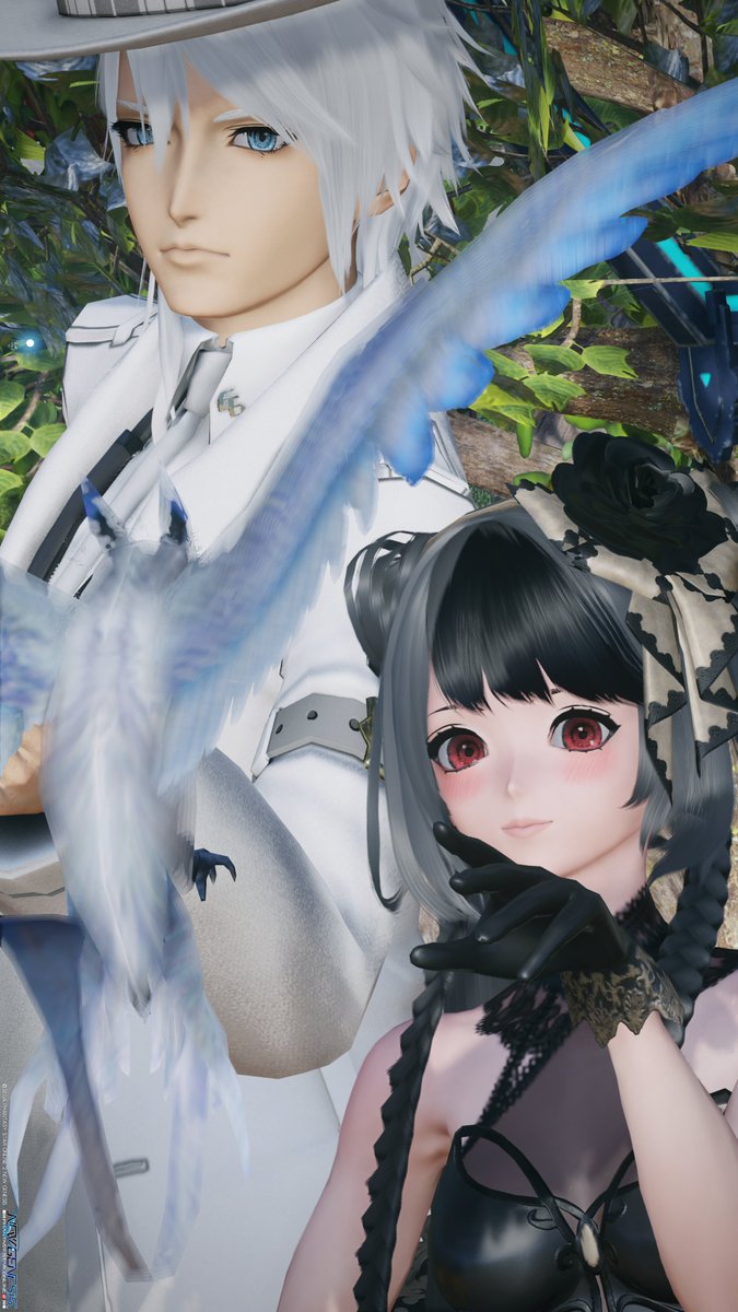 XANA_ship1_PSO2's tweet image. #フェオ祭り
ランダムお題『表裏一体』
王子様とお姫様！
エル×密水