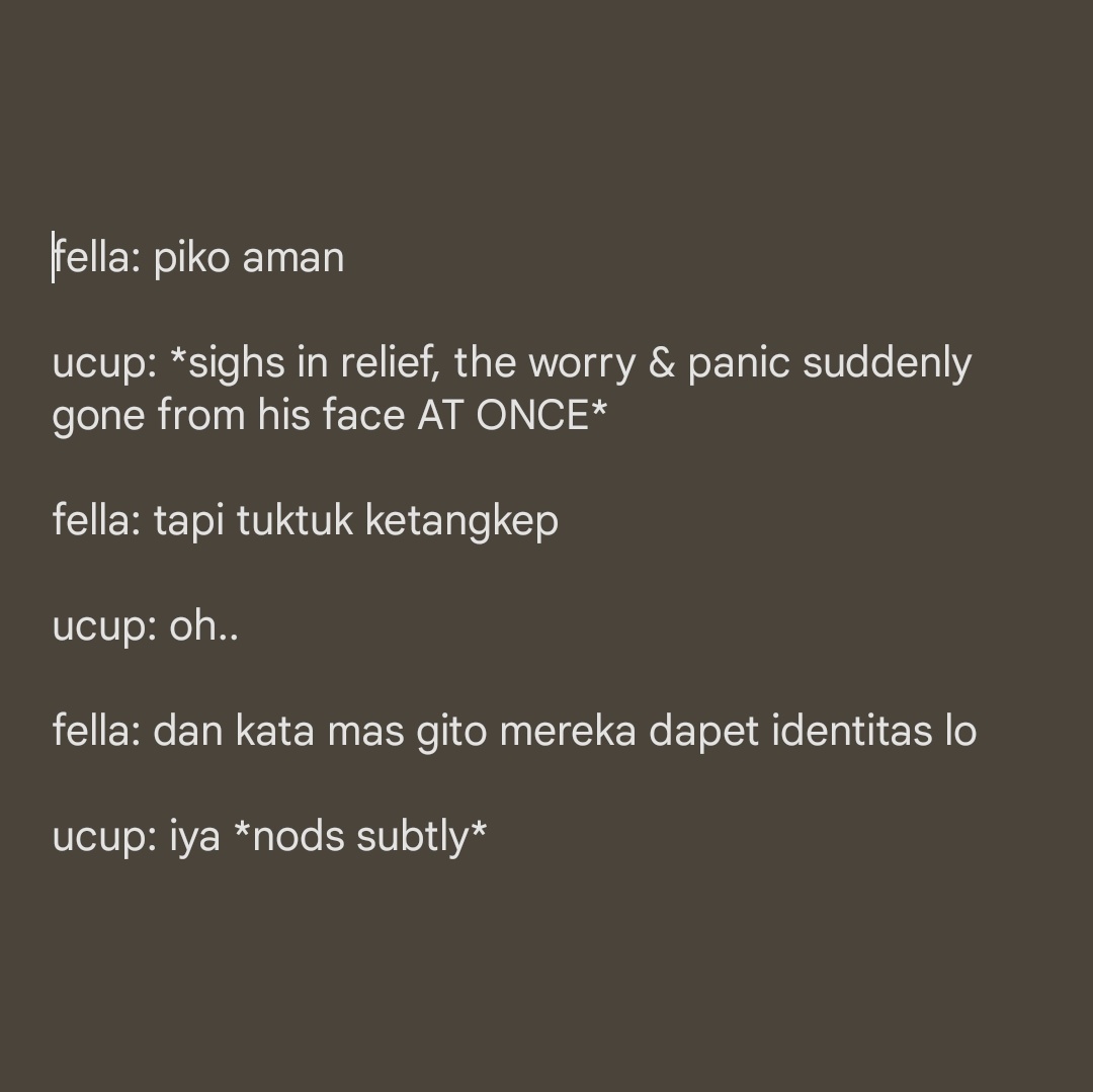 moonzhining's tweet photo. i rewatched MRS to confirm ucup's reaction when Fella tells him he's in DPO. now im 99.9% SURE that Yusuf Hamdan is a fake identity.

1) dia ga keliatan kaget sama sekali soal identitasnya yg kebongkar. instead he looks like as if he alr predicted or even PLANNED for it to happen https://t.co/Qzz5xNDE6n