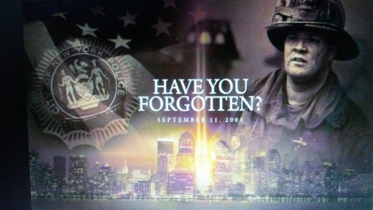 As I lay here in this hospital bed, I can't help but think of how many Americans who declared 21 years ago tomorrow that
"We Will Never Forget" -  have done just.... 😕