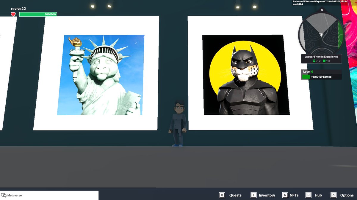 Jimmy99281142's tweet photo. I just finished my quest on @jagfriends_nft experience on the #sandboxalphaS3 for a chance to win a Season 3 Alpha Pass! Here I am in Legendaries Room, check out my screenshot!

#jaguarfriends

 i love batman and liberty jaguars https://t.co/eZJnklu64f